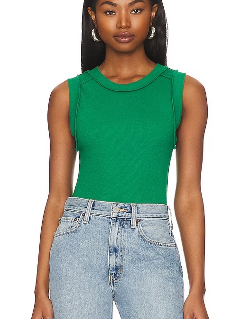Free People Green Tank top